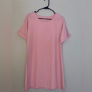 Pink shein dress.